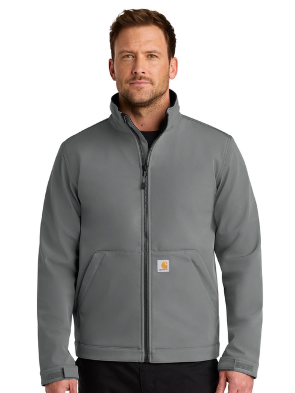 Carhartt Men’s Rain Defender Gray Full-Zip Soft Shell Jacket